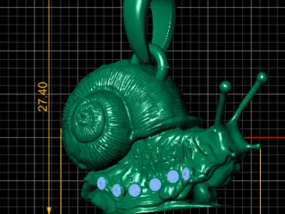 SNAIL INSECT PENDANT 3D PRINTABLE MODEL 3D print model