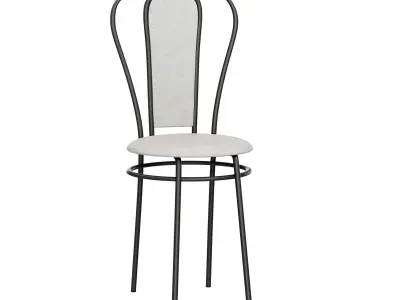 Metal and fabric chair  Free low-poly 3D model