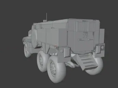 US COUGAR 6x6 MRAP Vehicle Free 3D model