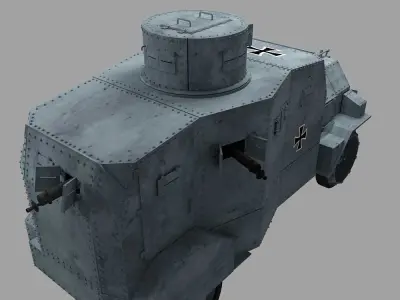 EHRARDT  E-V 4   ARMOURED CAR 3D model