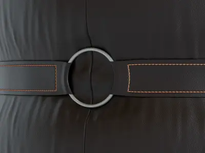 Leather Puff Free 3D model