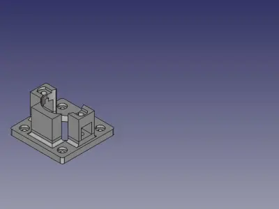 Simple holder for 28BYJ-48 Stepper Motor Free 3D print model