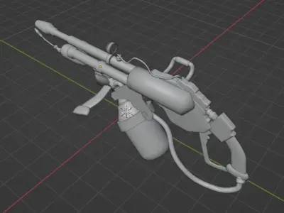 Gun flame thrower Farcry Game Free 3D model