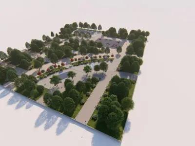 Master park-Regional park project-Private Park Landscape 3D model