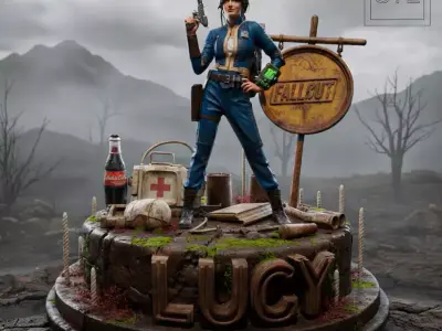 Fallout Lucy STL  Vault Girl 3D Print Figurine 3D print model