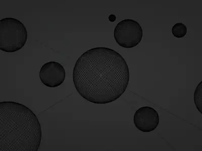 Bubbles - made in Blender Low-poly 3D model