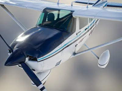 Ultralight Airplane Cessna 182 Skylane Low-poly 3D model