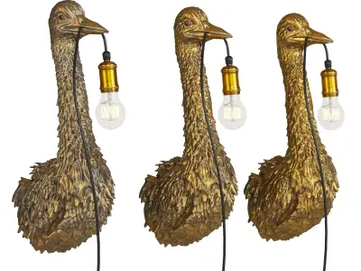 Wall Lamp Animal Heron 3D model