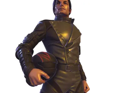 MJ Futuristic Pop King Sci-Fi Soldier Statue 3D print model
