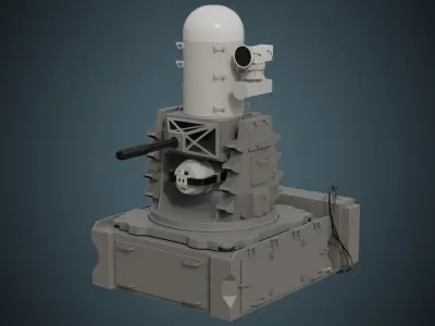 Cannon 1A Low-poly 3D model