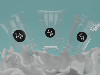 3D Plastic Cup for Advertisement and Commercial 3D model