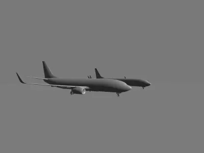 Boeing 737 Family Free low-poly 3D model