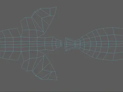 Low Poly Seal in polygonal form Free low-poly 3D model