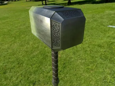 MJOLNIR hammer Free low-poly 3D model