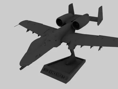 STL A-10 Thunderbolt II 3D print model