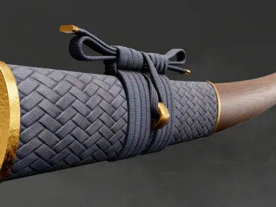 Dragon Blade - Katana Low-poly 3D model