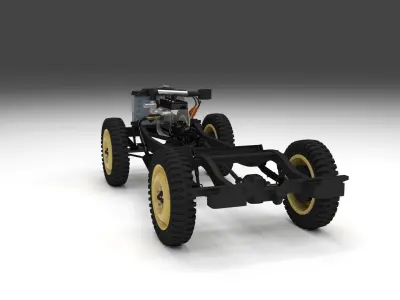 Full Jeep Chassis 3D model