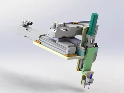 XYZ eddy current inspection mechanism module 3D model