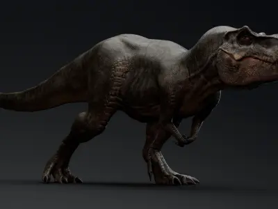 Dinosaur Tyrannosaurus Rex Stan Unity Project Low-poly 3D model