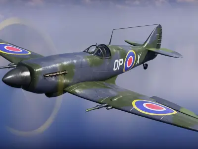 Supermarine Spitfire - Blender 3d Model 3D model