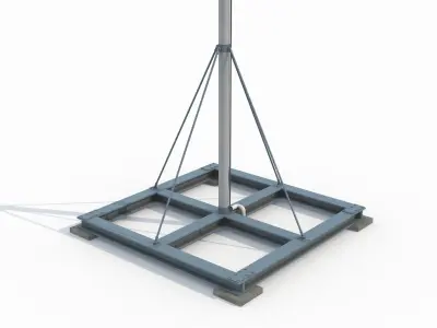 Telecommunication Cell Tower 3 3D model