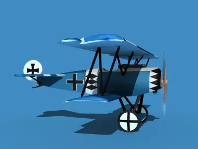 Fokker D-VI V10 3D model