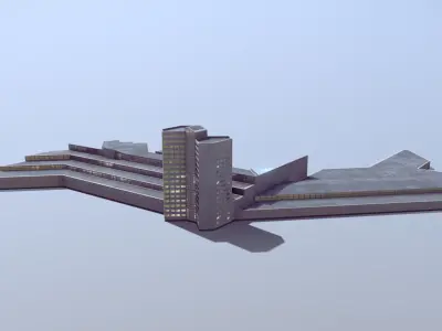 Arlanda Eurostop Hotel Low-poly 3D model