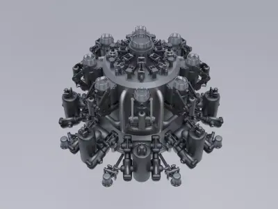 Scifi Nuclear Reactor Free 3D model