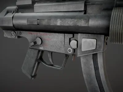 MP5 mega pack Low-poly 3D model