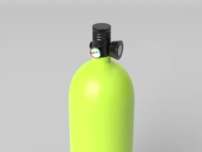 Scuba Tank Low-poly 3D model
