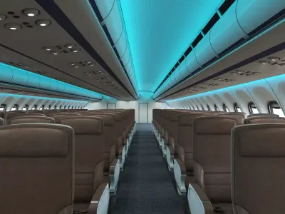 Airplane Interior Cabin  3D model