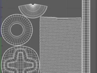 Screws three plastic 3D model