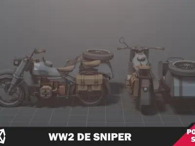 WW2 DE Sniper Low-poly 3D model