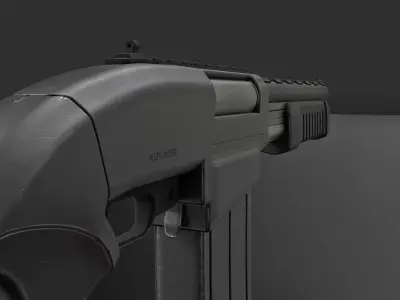 Pump Action Shotgun V01 3D model