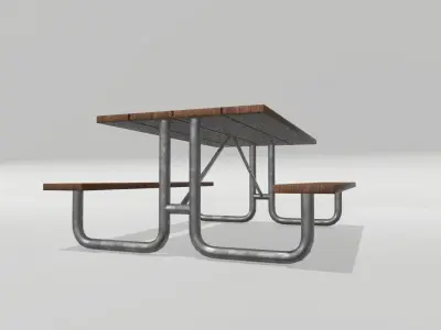 Picnic Table Free low-poly 3D model buy