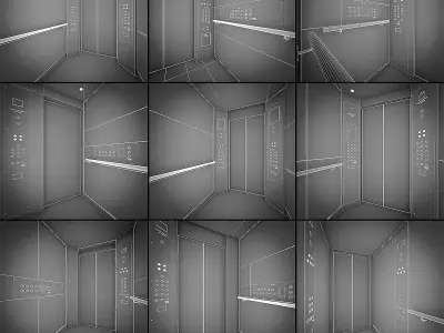OTIS Elevators Collection - 12 Pack Low-poly 3D model