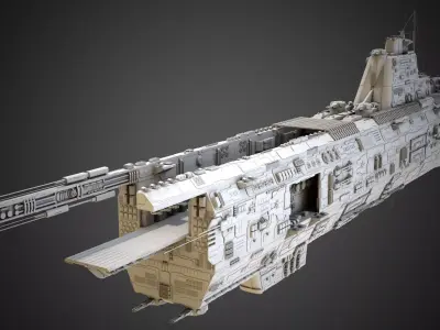 Carrier Spaceship - Saratoga class 3D model