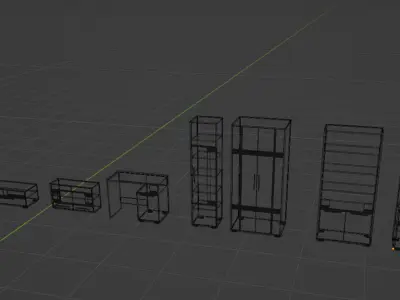 A set of furniture for your ideas and projects 3D model