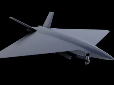 FL-71 Chinese Fighter Drone Low-poly 3D model