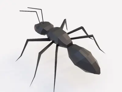 Ant low poly 3d model Low-poly 3D model