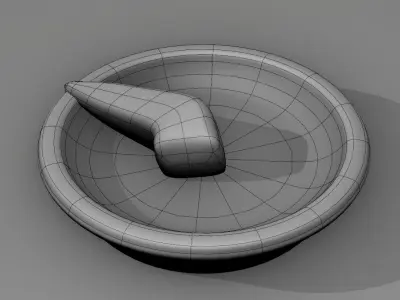 Traditional Stone Mortar and Pestle Ulekan3D Low-poly 3D model