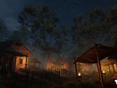 Bandit Valley Village Low-poly 3D model