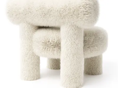 Noom Low Chair CS1 Fluffy Edition Free 3D model