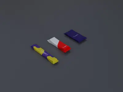 Cadbury chocolate bar Low-poly 3D model