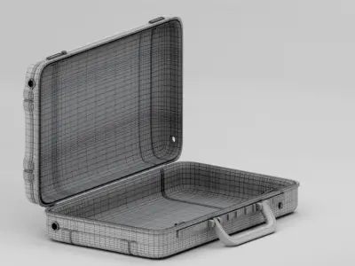 Metal Brief Case Low-poly 3D model