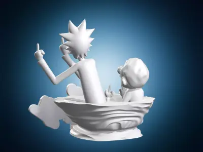Rick and Morty Portal Display Miniature 3D print model