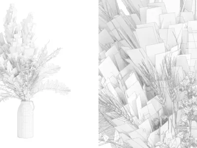 Vase Jug Bouquet Free low-poly 3D model