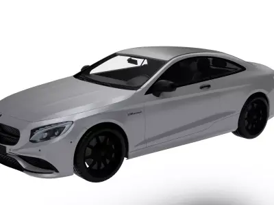 Mercedes-Benz S-Class Low-poly 3D model