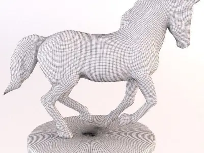 3 horse statuette 3D model