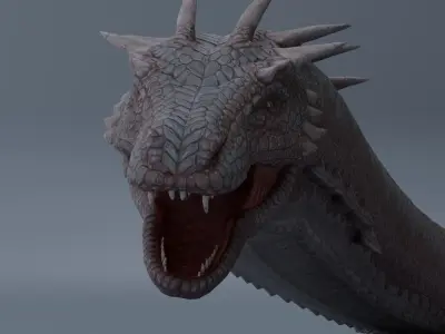 GIANT SNAKE Low-poly 3D model